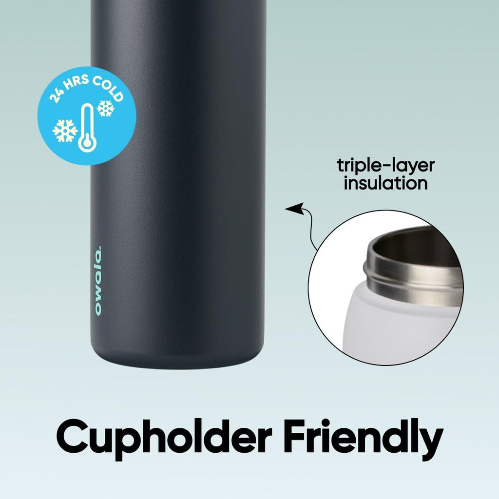Owala FreeSip Stainless Steel Water Bottle 40 oz Foggy Tide