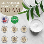 Organa Magnesium Cream - Fast-Absorbing Magnesium Lotion for Sleep - Topical Magnesium Lotion for Leg Cramps, Sore Muscles & Tired Joints - Fast Absorbing and Fast Acting Foot Cream - Magnesium Butter