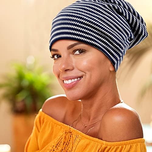 Sintege 6 Pcs Satin Lined Bonnet Sleep Cap for Women Men African Silk Soft Beanie Hair Sleep Wrap for Natural Curly Braids
