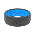Groove Life Men's Silicone Ring, Rubber Wedding Band, Deep Stone/Blue 11