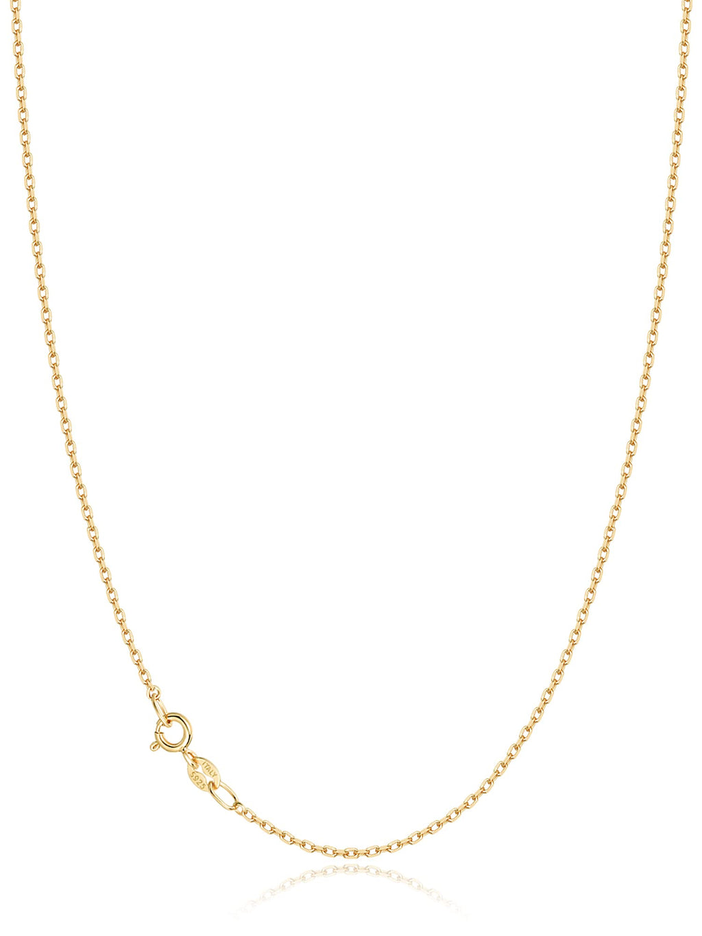 Jewlpire 18K Gold Plated Chain Necklace for Women, 1mm Cable Chain 18K Gold Plated Chain for Women Sturdy & Shiny Women's Chains Necklaces, Necklace Chains 16 Inch