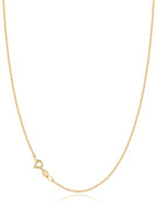 Jewlpire 18K Gold Plated Chain Necklace for Women, 1mm Cable Chain 18K Gold Plated Chain for Women Sturdy & Shiny Women's Chains Necklaces, Necklace Chains 16 Inch