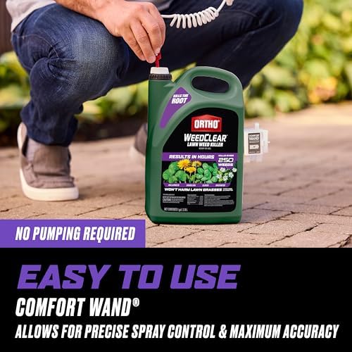 Ortho WeedClear Lawn Weed Killer Ready-to-Use1 with Comfort Wand (South), Kills Dandelion and Clover, 1 gal.