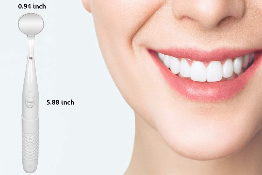 ffresiss Dental Mirror with Light,Teeth Inspection LED Anti-Fog Mouth Mirror,Dentist Oral Care Tool