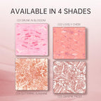blush for cheek pink coral cheek color makeup powder blusher creamy texture long lasting shimmering glitter highlight 2 in 1 C05 Crystal Frost