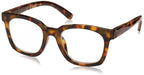Peepers by PeeperSpecs Women's to The Max Square Blue Light Blocking Reading Glasses, Tortoise, 49 + 2.5