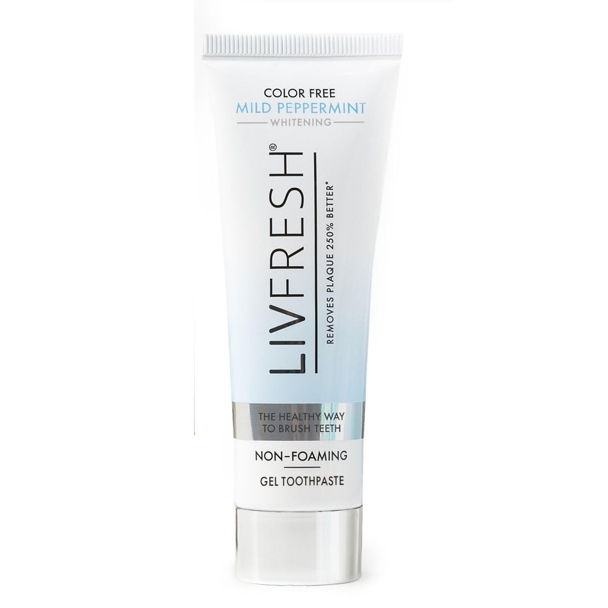 LIVFRESH Toothpaste Gel, Clinically Proven to Remove Plaque 250% Better, Does Not Irritate Gums, Reduces Tartar Buildup, Mild Peppermint