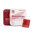MedHugs NutriHugs Blood and Bone Support - Iron, Folate, Vitamin D3 and K2 - Fast-Dissolving Oral Thin Film Strips - Non-Constipating Iron - Vegan, Sugar-Free, Non-GMO - 30 Strips
