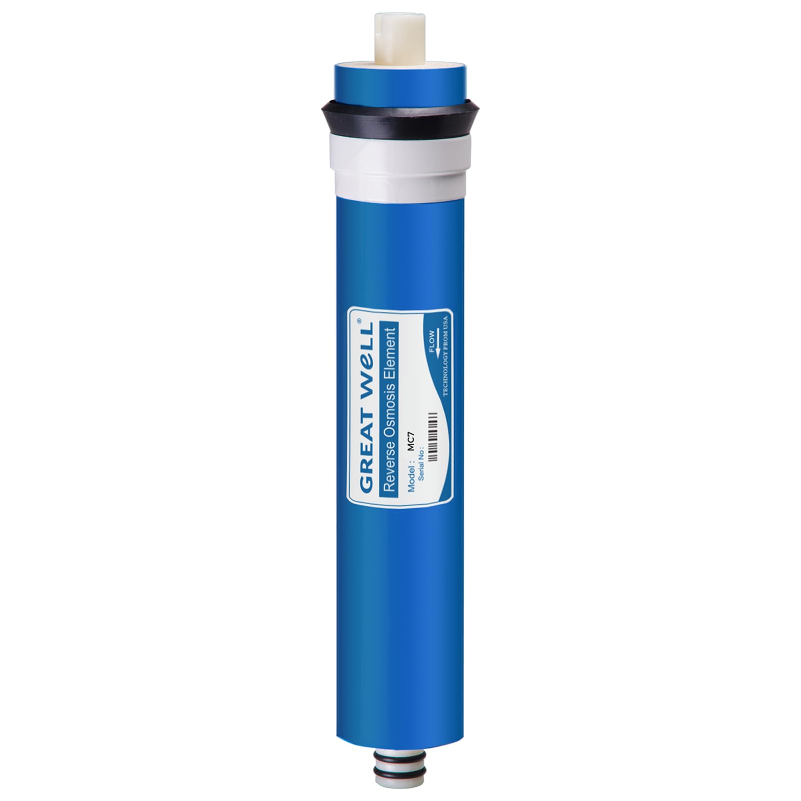 iSpring Greatwell NSF Certified Reverse Osmosis Membrane 75 GPD 11.75” X 1.75”, Replacement Fits Standard Under Sink RO Drinking Water Filtration System, MC7