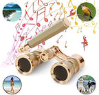 Yourelexit® Opera Glasses Binoculars 3X25 Lorgnette Theater Glasses Optical BK9 Mini Compact Lightweight Built-in Foldable Adjustable Handle Vintage for Adults Kids Women in Musical Concert Cinema