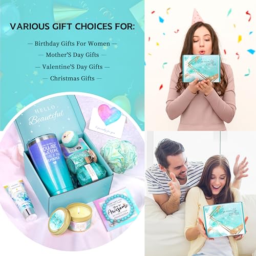 Birthday Gifts for Women, Gifts for Women Mom, Wife, Girlfriend, Sister, Friends, Her, Relaxing Spa Gifts Basket Self Care Gifts For Women Christmas, Valentine's Day, Mother's Day Gifts for Women