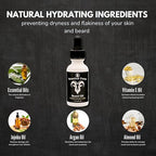 Beard Oil - Unscented - Moisturizes, Softens & Conditions with Jojoba Oil & Argan Oil - Beard Conditioner for Men with Beards, Mustaches, Facial Hair - Reduces Itchiness, Promotes Growth