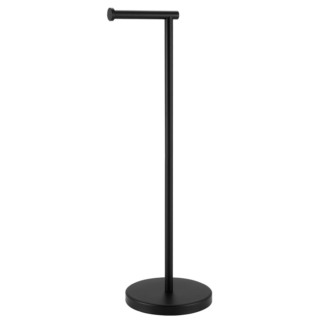 KES Toilet Paper Holder Stand with Weighted Base, 26" H (Taller Version) Free Standing Toilet Paper Roll Holder for Bathroom, Rustproof, BPH283S66-BK