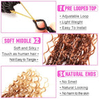 Goddess Boho Box Braids Crochet Hair-8 Packs 18 Inch Crochet Box Braids for Black Women Pre Looped (1B/30/27, 18 Inch (Pack of 8))