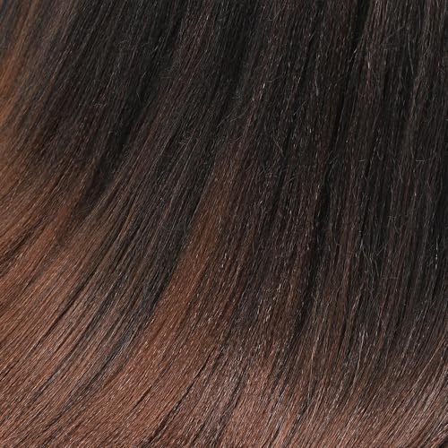 Braiding Hair Pre Stretched 20 Inch 8 Packs Brown Ombre Braiding Hair For Women Knotless Box Braids Hair Extension Yaki Texture Hot Water Setting Variety Styles Braiding Hair（20" T1B/30#)