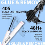 Lash Clusters Kit, Wispy & Natural Clusters Lashes Extension Kit, 48 Cluster Eyelash Extensions Soft Individual Lashes, with Clusters Lash Glue Remover Applicator DIY at Home(Wispy-C-Kit)