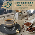 Glorybrew Low Acid Whole Bean Coffee 1 lb I Medium Roast Beans I For Sensitive Stomachs - Less Irritation I Unique Screw Cap for Fresh Coffee I 100% Natural