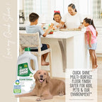 Quick Shine Multi-Surface Floor Finish-Polish 64oz-4pk | Safer Choice, No PFAS, pH Neutral Clean Shine Technology | Squirt & Spread | For Wood, Laminate, LVP, LVT, Tile & Stone | Made in USA