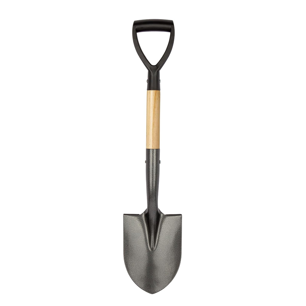 VNIMTI Shovel for Digging, Round Small Shovel with Wooden D-Handle, Metal Garden Shovel for Gardening, 28 Inches