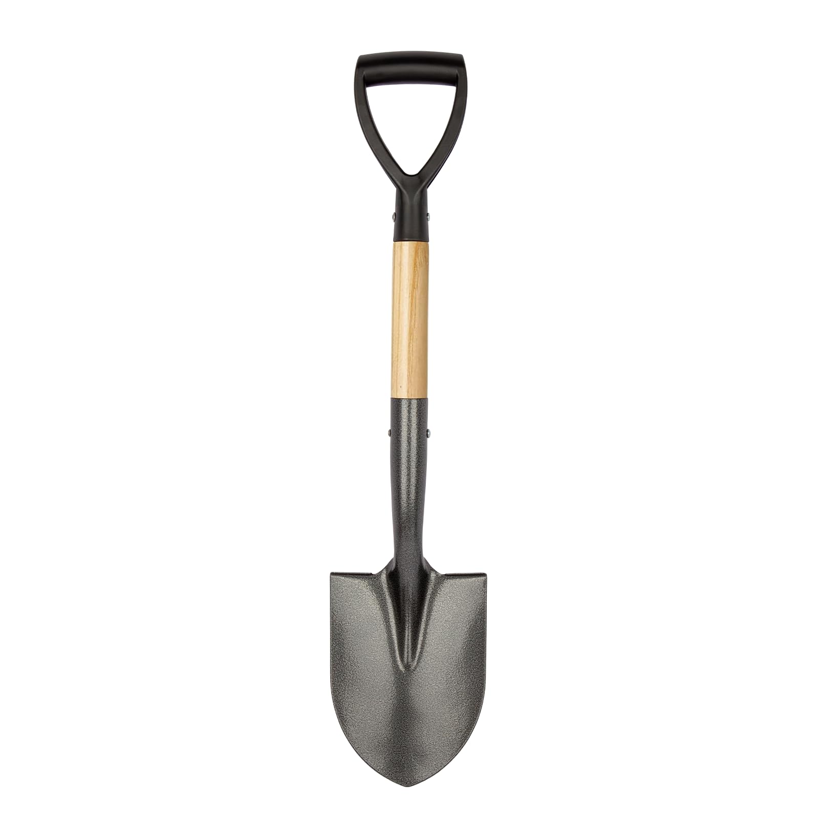 VNIMTI Shovel for Digging, Round Small Shovel with Wooden D-Handle, Metal Garden Shovel for Gardening, 28 Inches
