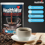 Healthwise Swiss Water Decaf Low Acid Coffee - Acid Reflux, Heartburn, Gastro Issues - Healthier Coffee For Sensitive Stomachs - 100% Colombian Supremo Original and Decaf -12 Ounce Cans (Pack of 2)