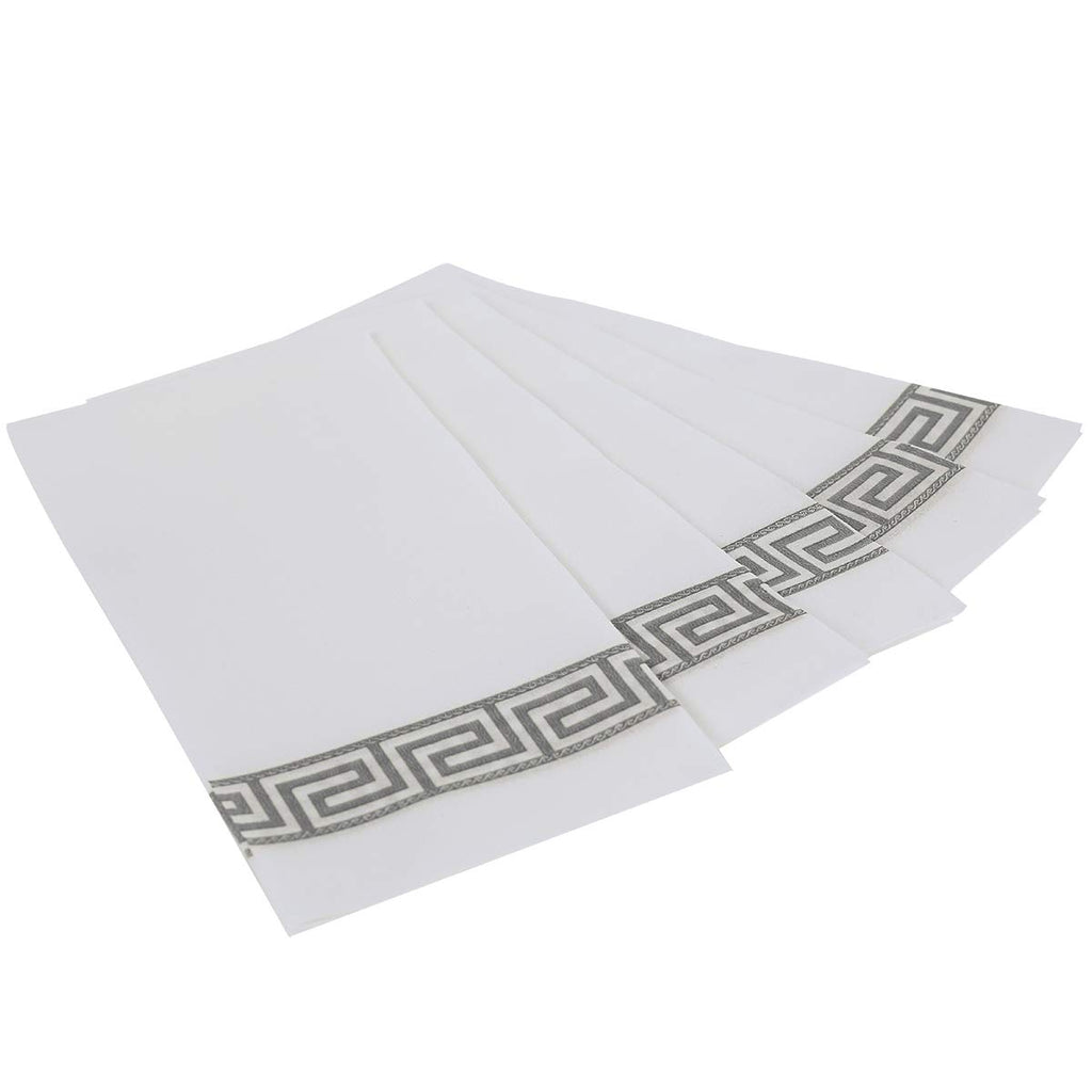 Vplus 200 PACK Guest Towels Disposable Bathroom Napkins, Silver