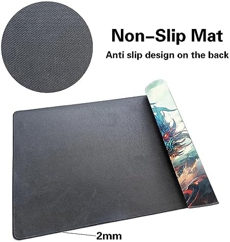 Premium Board Game 24x14in MTG Playmat Compatible for OCG CCG RPG TCG Playmat (Rebellion Dragons)