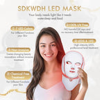 Red Light Therapy for face, 7 Colors LED Face Mask Light Therapy, Led Face Mask Light Therapy At Home, Blue Red Light Therapy Mask for Face