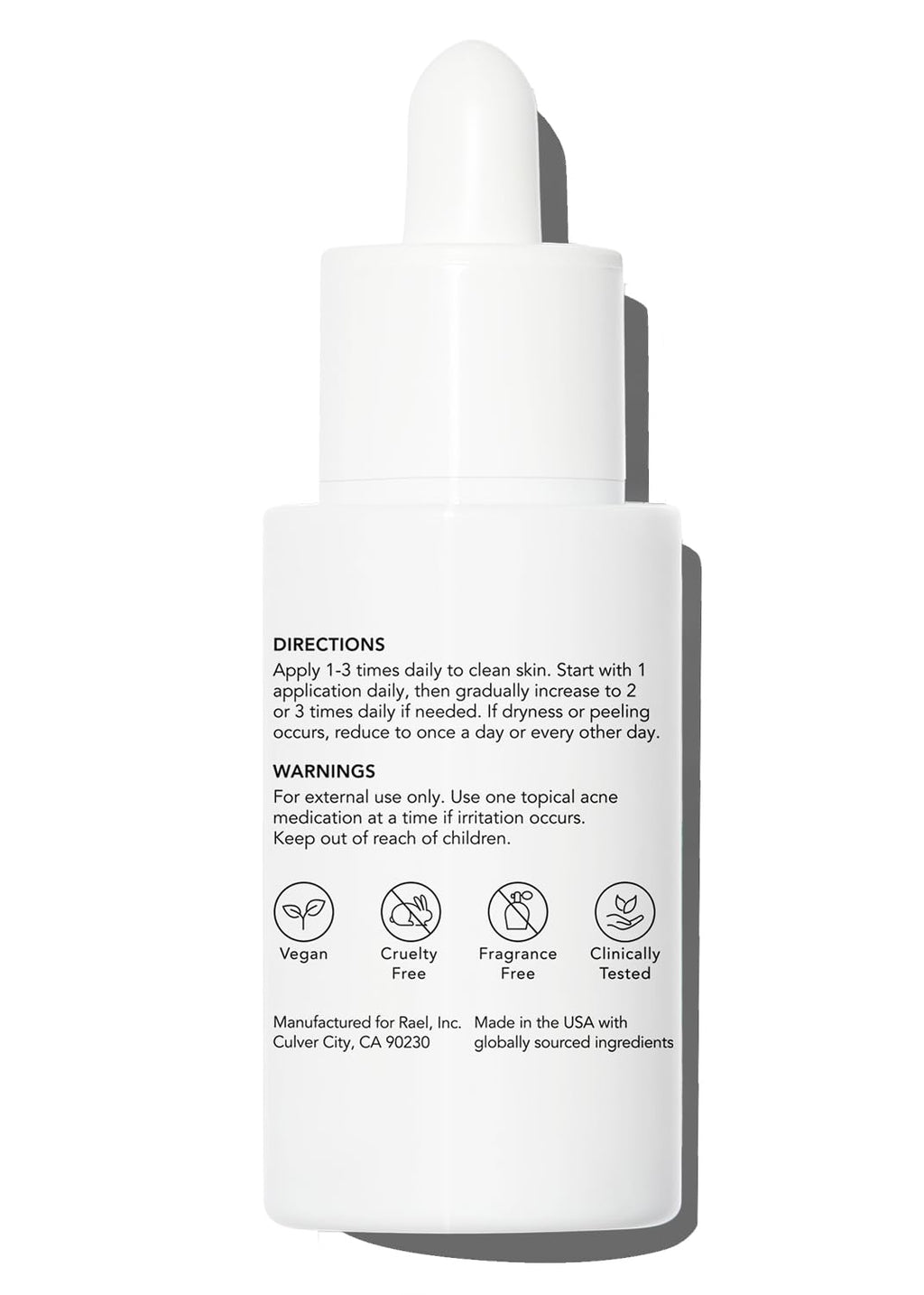 Rael Serum for Face – Miracle Clear Serum with Salicylic Acid, Niacinamide, Zinc, Pore Minimizer, Korean Skin Care (1 fl oz)