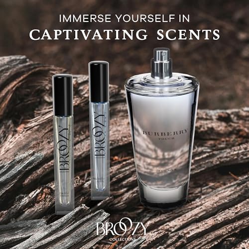 Broozy Collections - Men Cologne Set Bundle with 1 Full Size Burberry Touch Eau de Toilette (100 ml) and 2 Travel Size Mens Sample Cologne Bottles (10 ml) - Mens Cologne Gift Set, Men Gift Set Sampler
