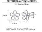SLUYNZ Solid 925 Sterling Silver Flower Stud Earrings for Women Teen Girls Hollow Flower Stud Earrings Spring (A-Sterling Silver)