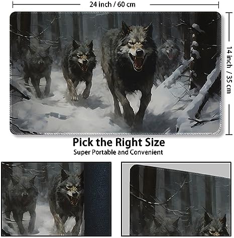 Playmat for MTG, with Free Storage Bags,Game Mat 24 x 14 inches, TCG and Board Game Mat for Cards,Mousepad Desk Mats (Regular,Magic Mat 5)