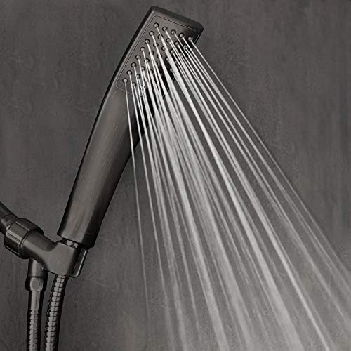 Luxury Spa Series: Bronze Hand Held Shower Head, 2.3 inch High Pressure Handheld Showerhead with Extra-Long Stainless Steel Hose, Experience MAXX Comfort and Elegance (Oil Rubbed Bronze)