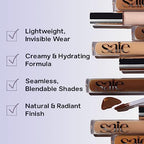 Saie Hydrabeam Under Eye Brightener - Sheer + Hydrating Eye Brightener with Cucumber Extract - Instantly Illuminates Skin for a Radiant Finish - Shade 0.5 (0.2 oz)