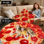 74in Pepperoni Pizza Blanket White Elephant Gifts for Adults Useful Sausage Throw Blankets Woemn Men Party Cool Stuff Novelty Gag Soft Fleece Wrap