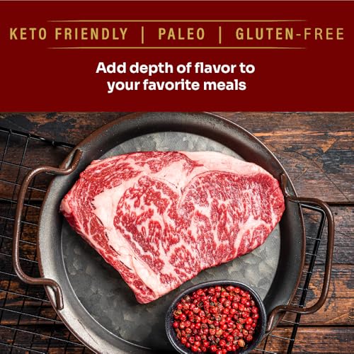 Wagyu Republic Beef Tallow ⎸11oz Glass Jar, Grass Fed Wagyu Beef Tallow, Great for Cooking Steak or as Tallow Balm ⎸ Keto, Gluten Free Protein Snacks for Adults, Perfect for Whole 30 or Carnivore Diet