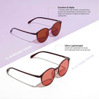BRADDELL Indoor FL-41 Rose & Outdoor FL-60 Brown Tinted Migraine Light Sensitivity Glasses for Fluorescent LED Glare, Photophobia and Concussion (MEDIUM)