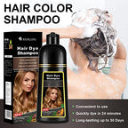 Instant Wine Red Hair Dye Shampoo for Gray Hair 3 in 1, Natural Wine Red Hair Shampoo for Women Men Black Colors, 100% Coverage Herbal Ingredients Long Lasting Effect Black Hair Dye 16.9 Fl Oz