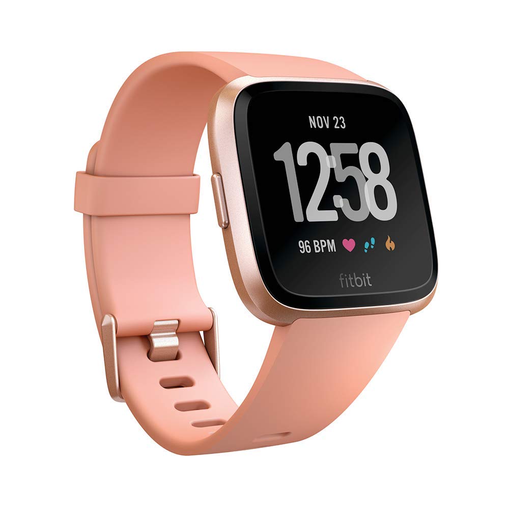 Fitbit Versa Health & Fitness Smartwatch with Heart Rate, Music & Swim Tracking, Peach