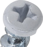 Hillman Borefast Drywall Anchors, Holds 50 Pounds in Drywall and 200 Pounds in Concrete, 1 1/2" Pan Head, White, 75-Pack, 377632
