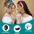 Acejoz Hair Rollers for Blowout Look, 38 Pcs Self Grip Hair Rollers Set with 4 Sizes, 12 Pcs Hair Clips, Comb and Storage Bag for Hair Volume (Black)