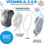 AquaHomeGroup Handheld Shower Head with Filter 20+3 Stage Filtration Shower Filter for Hard Water - Vitamin C,A and E infused Shower Water Filter with SPA Effect - High Pressure Shower Head with Hose