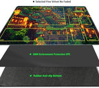 MTG Playmat with Zones Magic Card Playmat Game Mat,TCG & CCG Card Games Mat with Free Storage Bags Size 24 x 14 Inches (with Zones,House)