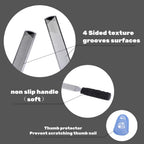 IDOU Toe Nail Files for Thick Nails,Stainless Steel 4 Sides 7 inch Length,Nail Files for Men Seniors & Dogs