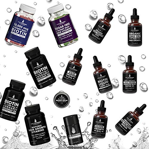 Biotin Hair Growth Serum for Hair Thickening - Vegan Hair Growth Biotin Serum for Dry Scalp Treatment - Unscented Biotin Hair Serum for Growth and Thickness - Nourish Dry, Frizzy and Weak Hair