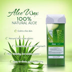 Roll On Soft Wax Refill Kit - 3 Pack Aloe Roller for Painless Hair Removal, Depilatory Cartridges for Body, Legs, Back, Armpits, Bikini Line, Women's Sensitive Skin