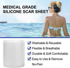 Silicone Scar Sheets (1.6” x 120”), Clear Gel Silicone Scar Tape, Invisible Medical Grade Scar Silicone Strips, Transparent Advanced Removal Scar Patches for C-Section, Keloids, Burn, Acne