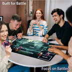 for MTG Game Playmat, for Magic TCG Rubber Play mat,Tabletop Card Playmats with Smooth Surface,Trading Card Inked Game Mat with White Zones,Battle Game,Skull Castle