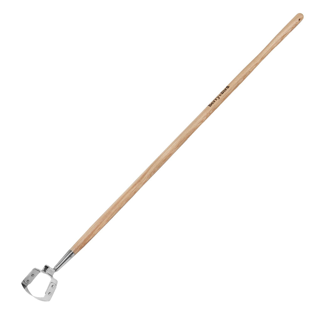Berry&Bird Action Hoe, 63'' Stainless Steel Hula Stirrup Hoe, Wooden Grip
