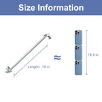 OFFO Shower Head Extension Arm, 16 in Shower Extension Arm with Locking Nut, Adjustable Shower Arm Extender, G1/2 Connector for Fixed Shower Head & Handheld Showerhead, Chrome